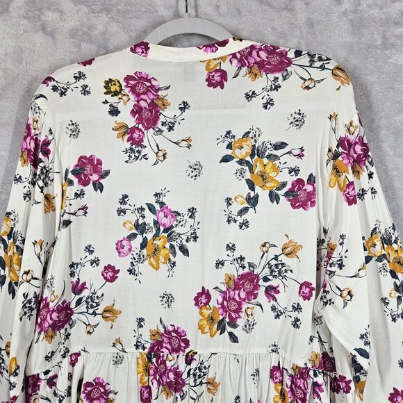 NWT Torrid peasant blouse women 14 Floral Peplum Peasant Career Office boho - Picture 4 of 12